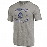 Toronto Maple Leafs Rinkside Gray Heritage Tri Blend T-Shirt,baseball caps,new era cap wholesale,wholesale hats